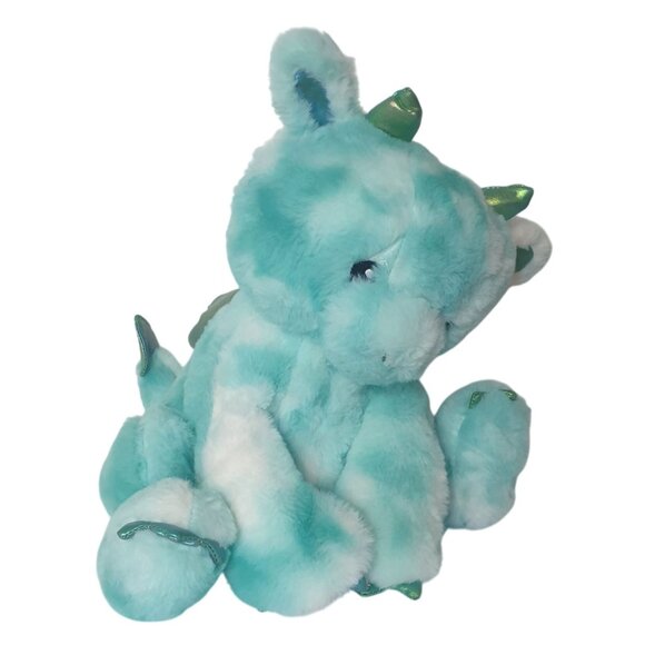 FAO Schwarz Stuffed Dragon 15" Light-Up Sounds Turquoise Green Wings Horns Plush - Picture 6 of 10